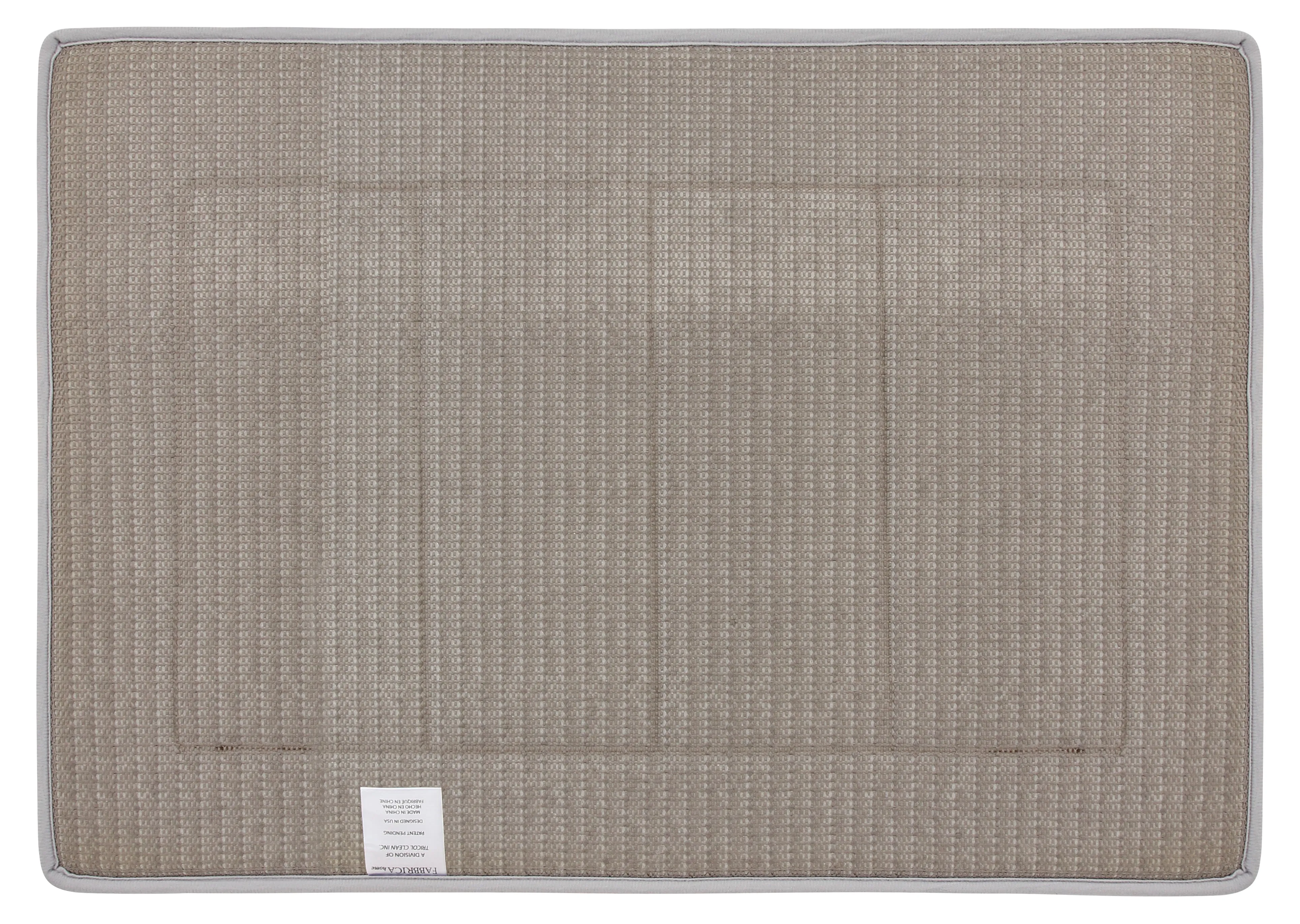 Activated Charcoal Memory Foam Bath Mat in Silver, 17 x 24 in