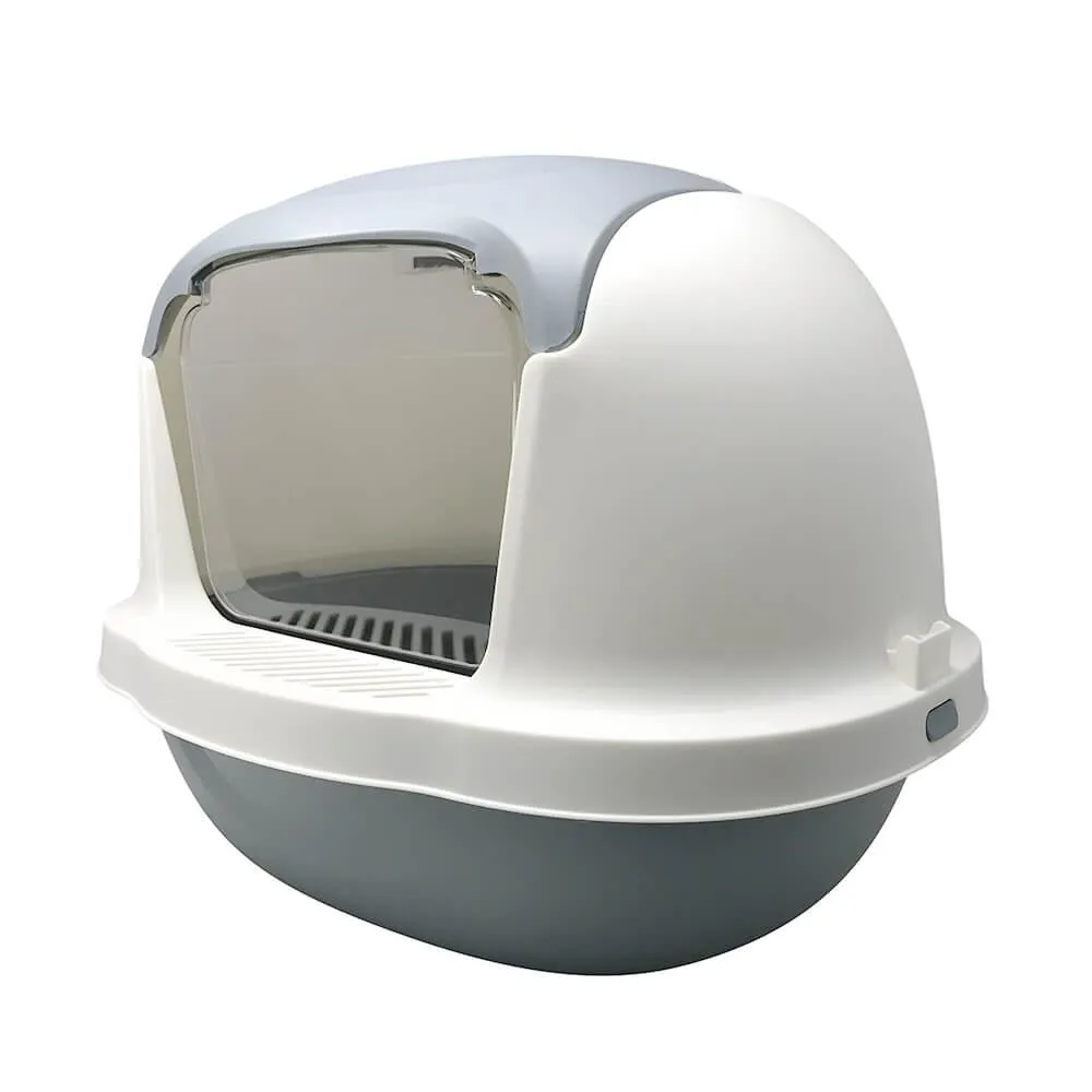 AllPetSolutions Grey Cat Litter Box with Lid
