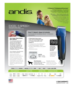 Andis Excel 5spd Clipper