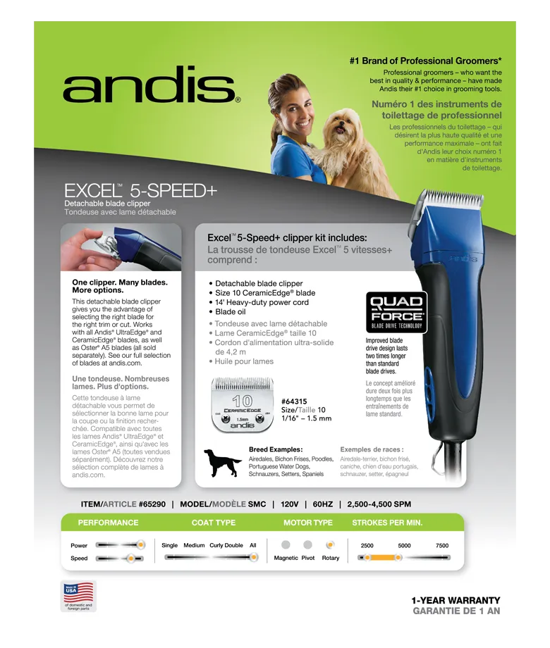 Andis Excel 5spd Clipper