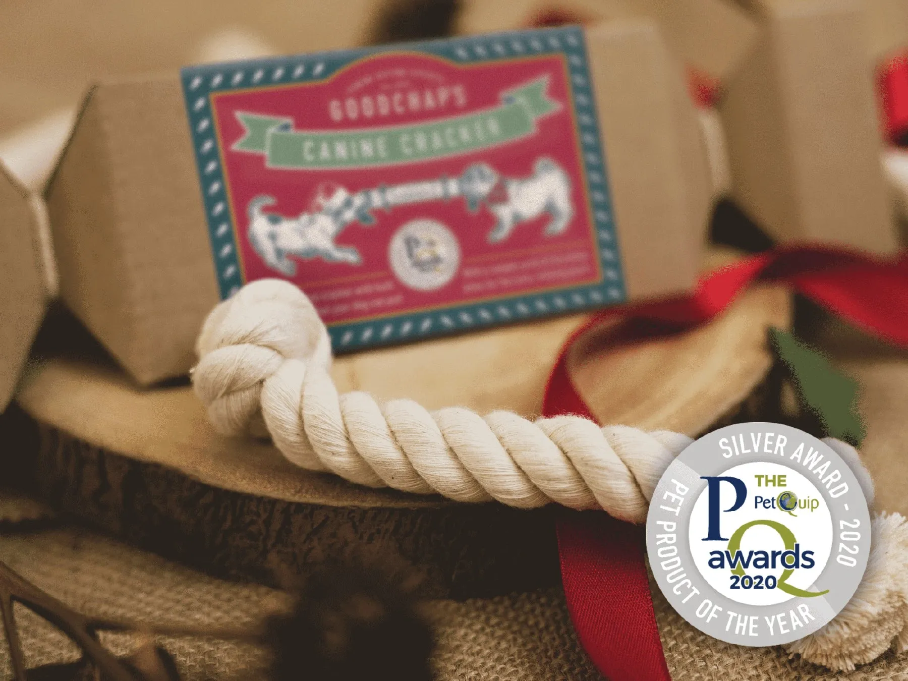 Canine Christmas Cracker Gift for Dogs Treats & Rope Toys