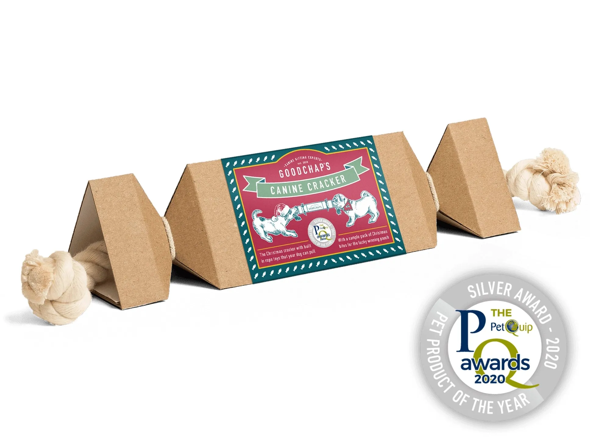 Canine Christmas Cracker Gift for Dogs Treats & Rope Toys