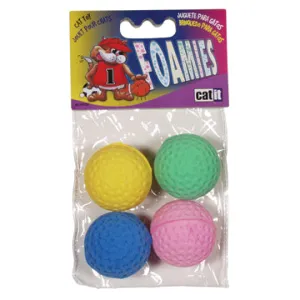 Catit Foamies Cat Toy Sponge Golf Balls - 4 pieces