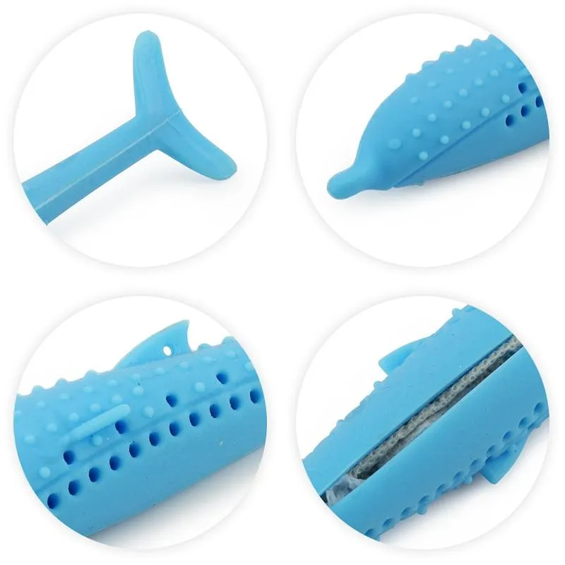 Catnip Cat Toy - Soft Silicone - Dolphin Shape