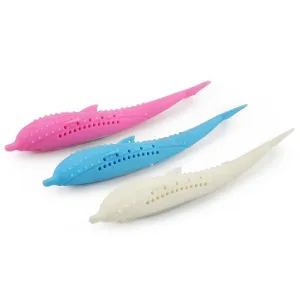 Catnip Cat Toy - Soft Silicone - Dolphin Shape