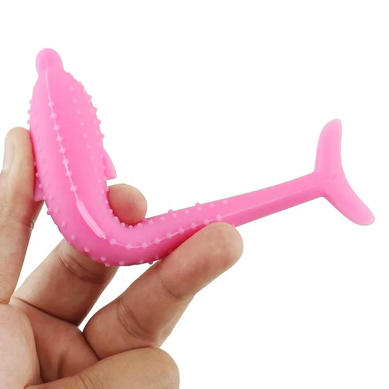 Catnip Cat Toy - Soft Silicone - Dolphin Shape