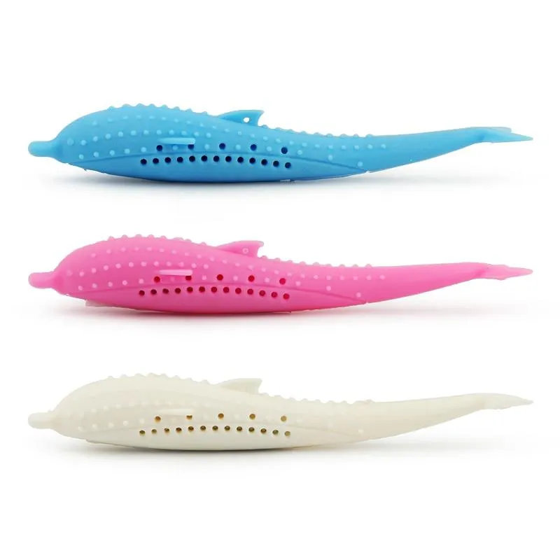 Catnip Cat Toy - Soft Silicone - Dolphin Shape