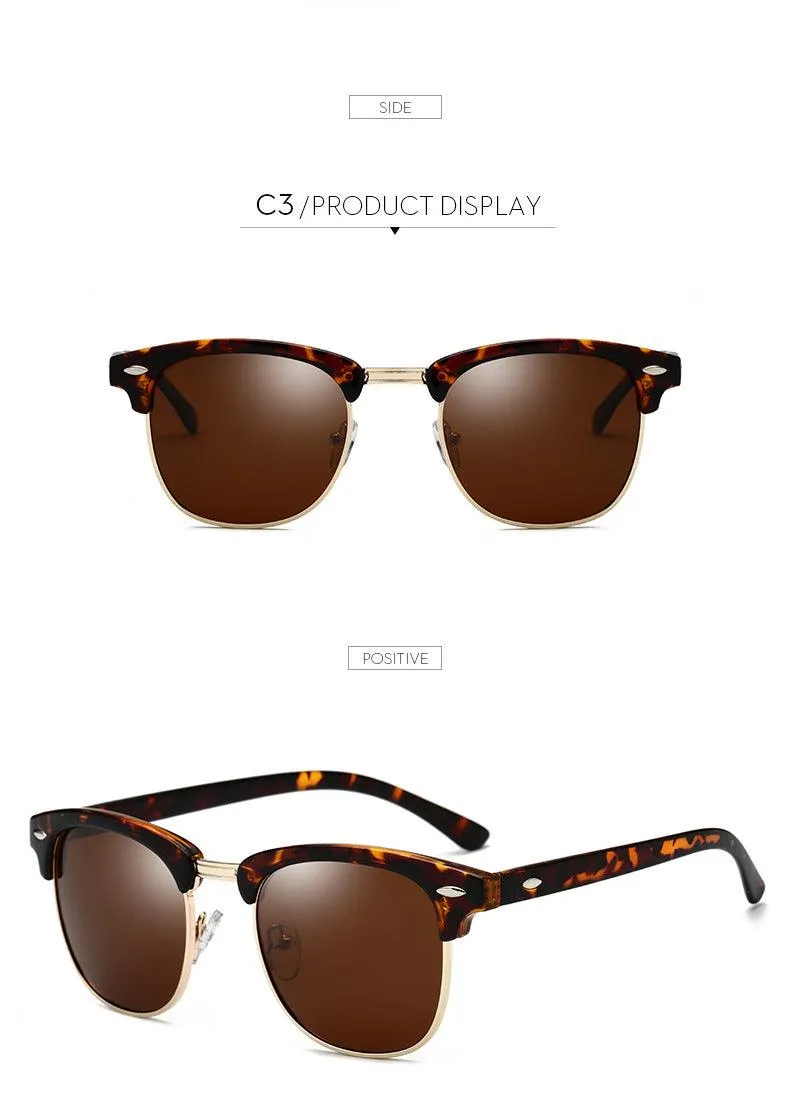 Club Master Inspired Glasses with Reflective Lens