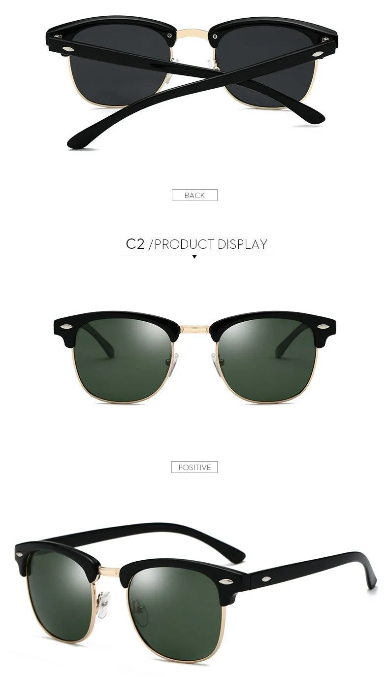 Club Master Inspired Glasses with Reflective Lens