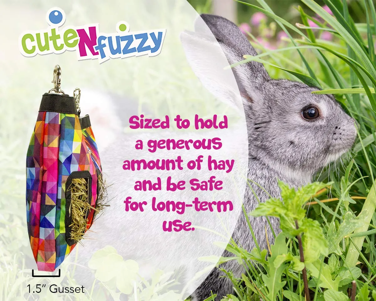 CuteNfuzzy Small Pet Medium Hay Bag for Guinea Pigs and Rabbits with 6 Month Warranty 18x11x1.5"