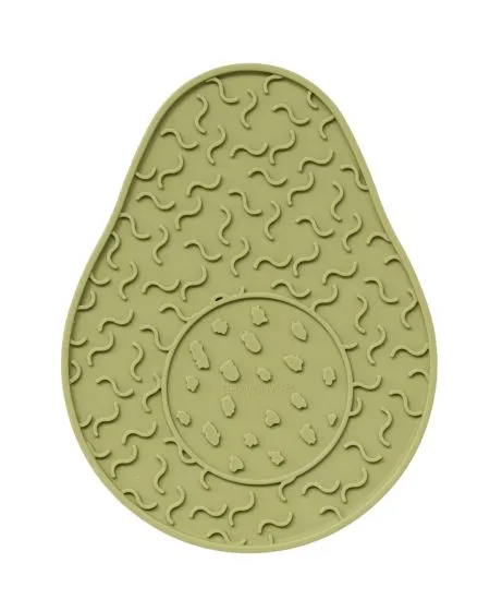 Dexypaws Avocado Enrichment Licking Mat, Green Cat Dog 1pc