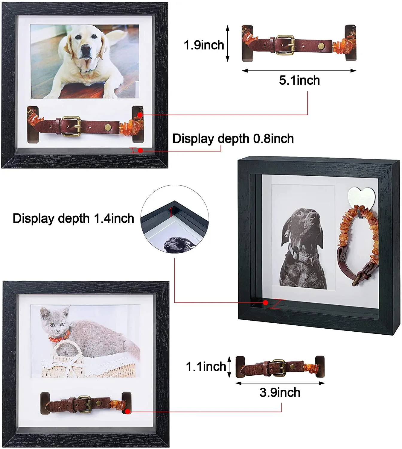 Dog Memorial Sentiment Frame,Pet Collar Frame Remembrance Sympathy Dog