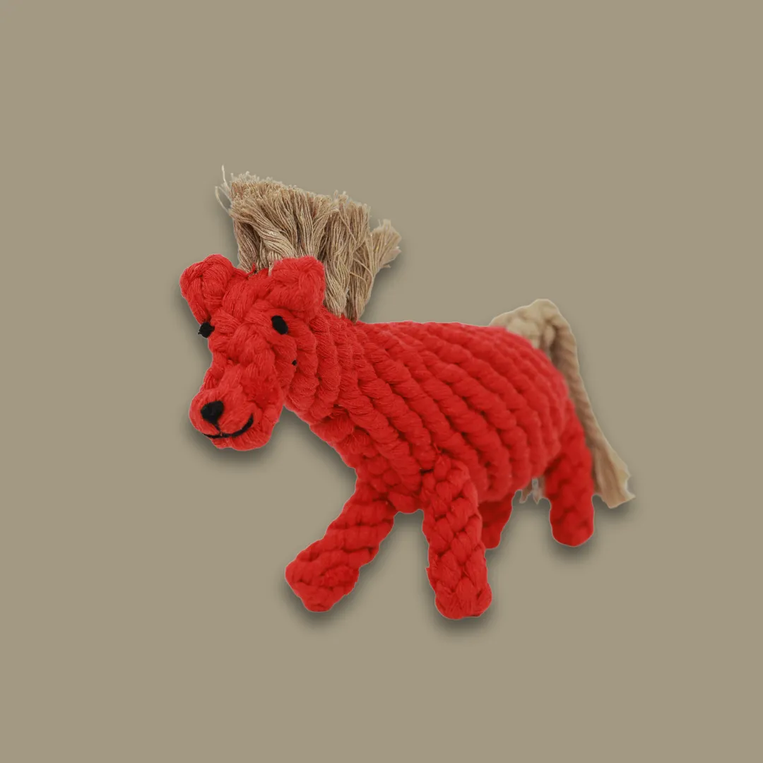 Ember the Red Horse Rope Toy