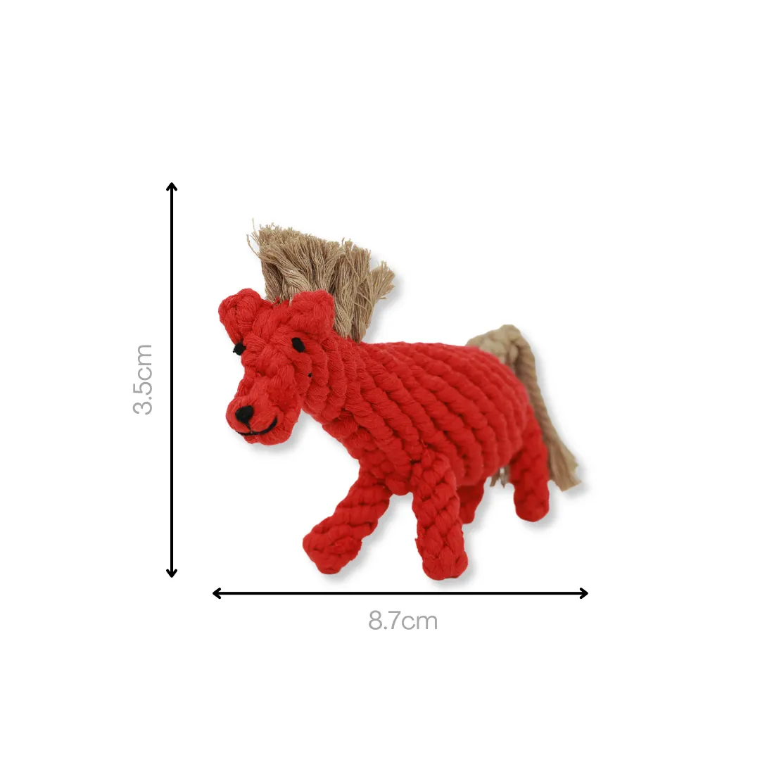 Ember the Red Horse Rope Toy