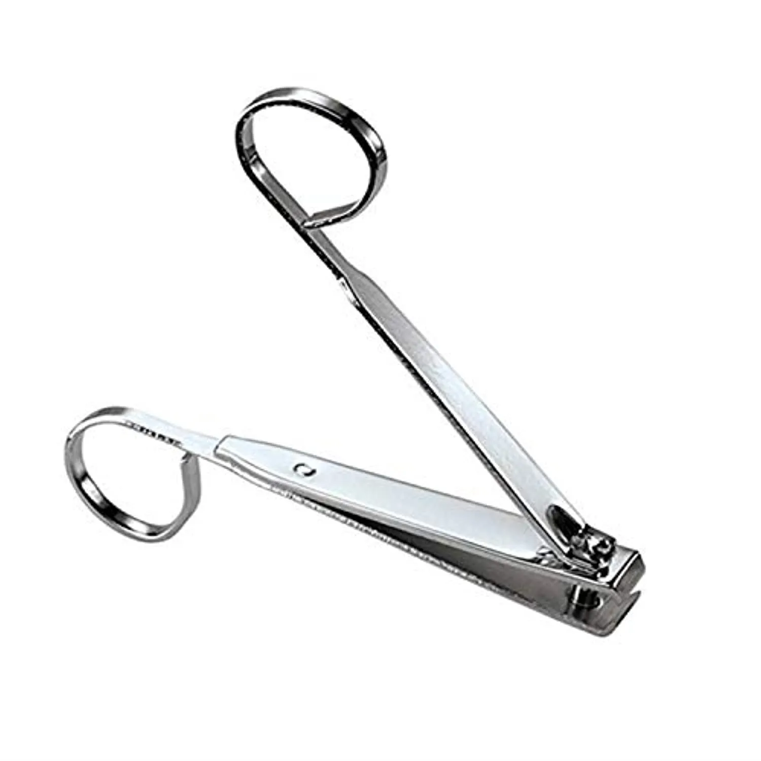 EZ Grip Nail Clipper, Premier Nail Clipper, Scissor Grip Nail Clipper, Sharp Stainless Steel Blade for Finger Nail,Toe Nail Clippers Set for Women and Man, Silver - 2 Pack (Large and Small)