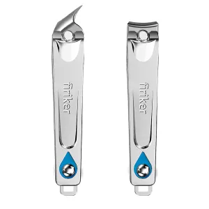 firiKer Nail Clipper Set,Premium Stainless Steel Fingernail and Toenail Clipper Cutters, Fingernail Clipper Cutters Sets with Nail File Sharp,Effortless Stainless Steel Nail Clippers for Men & Women