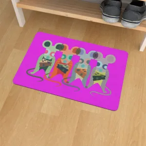 Floor Mats - Mice on Pink