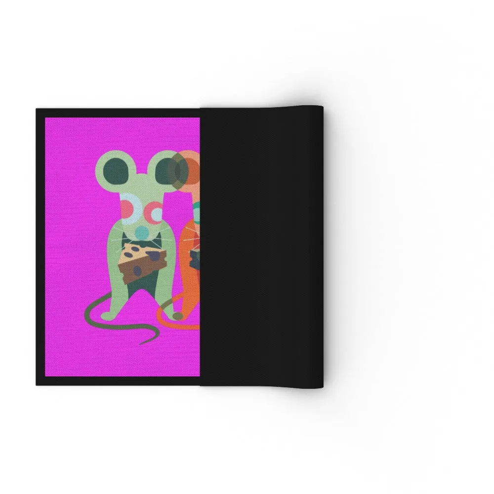 Floor Mats - Mice on Pink