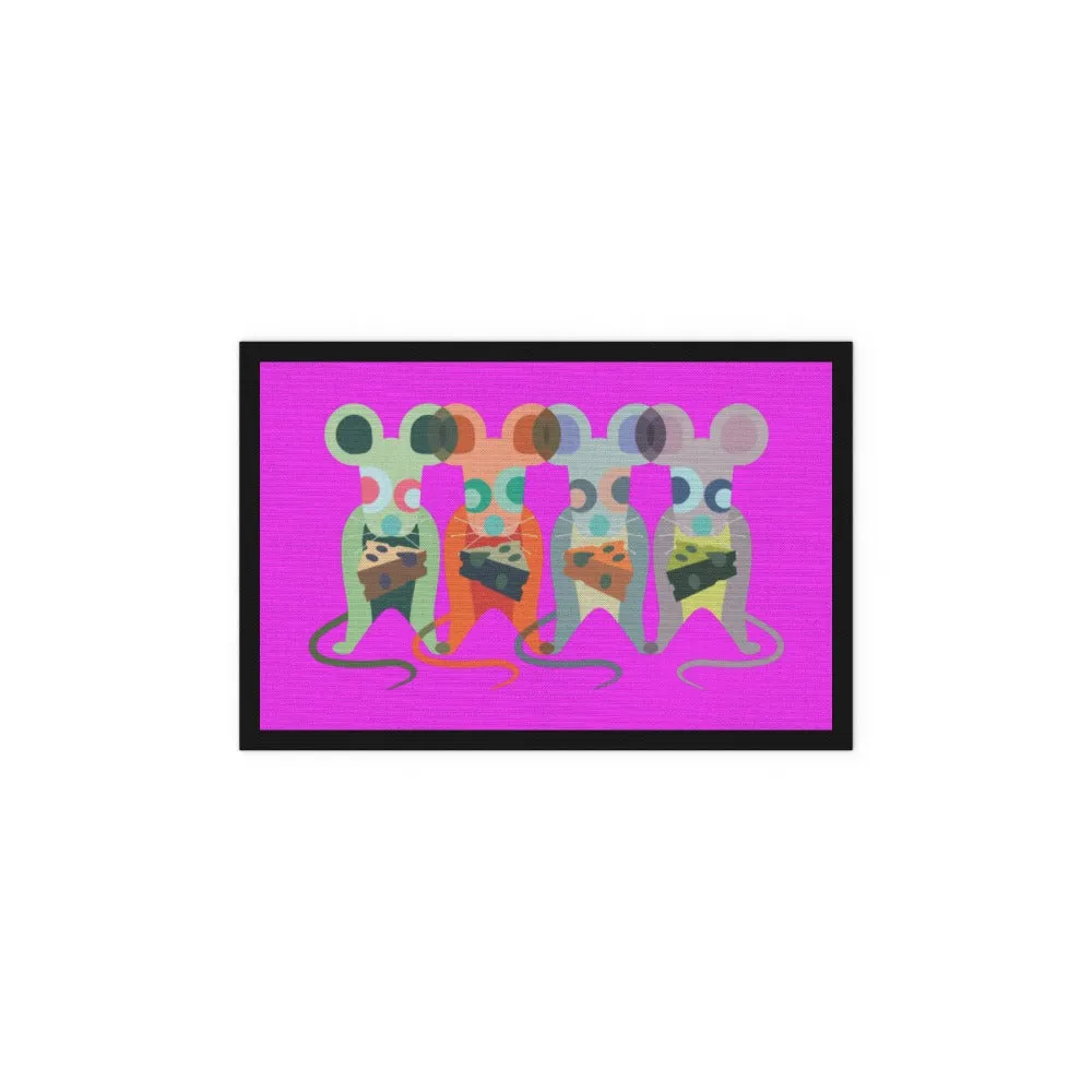 Floor Mats - Mice on Pink