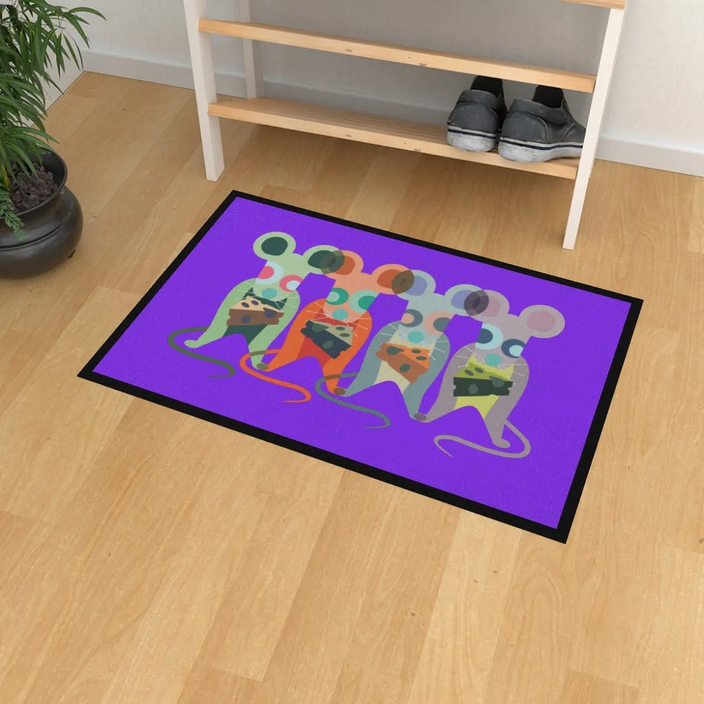 Floor Mats - Mice on Purple