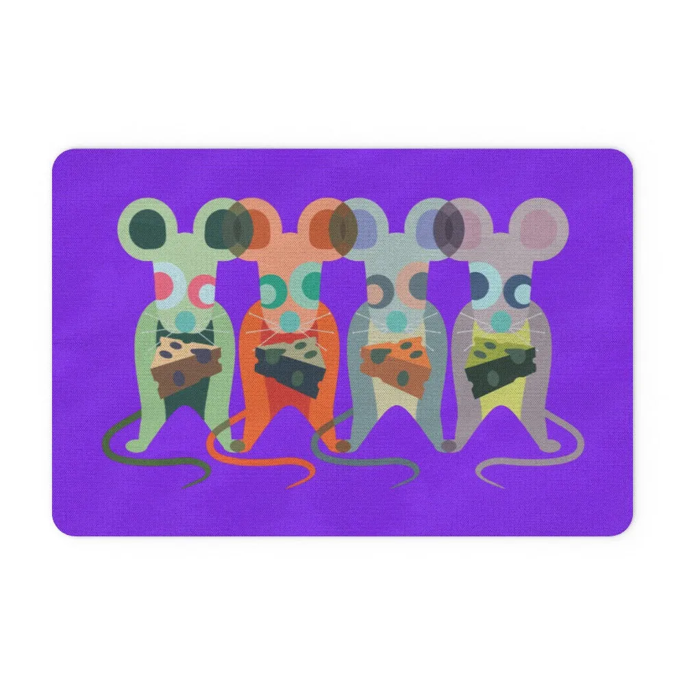 Floor Mats - Mice on Purple