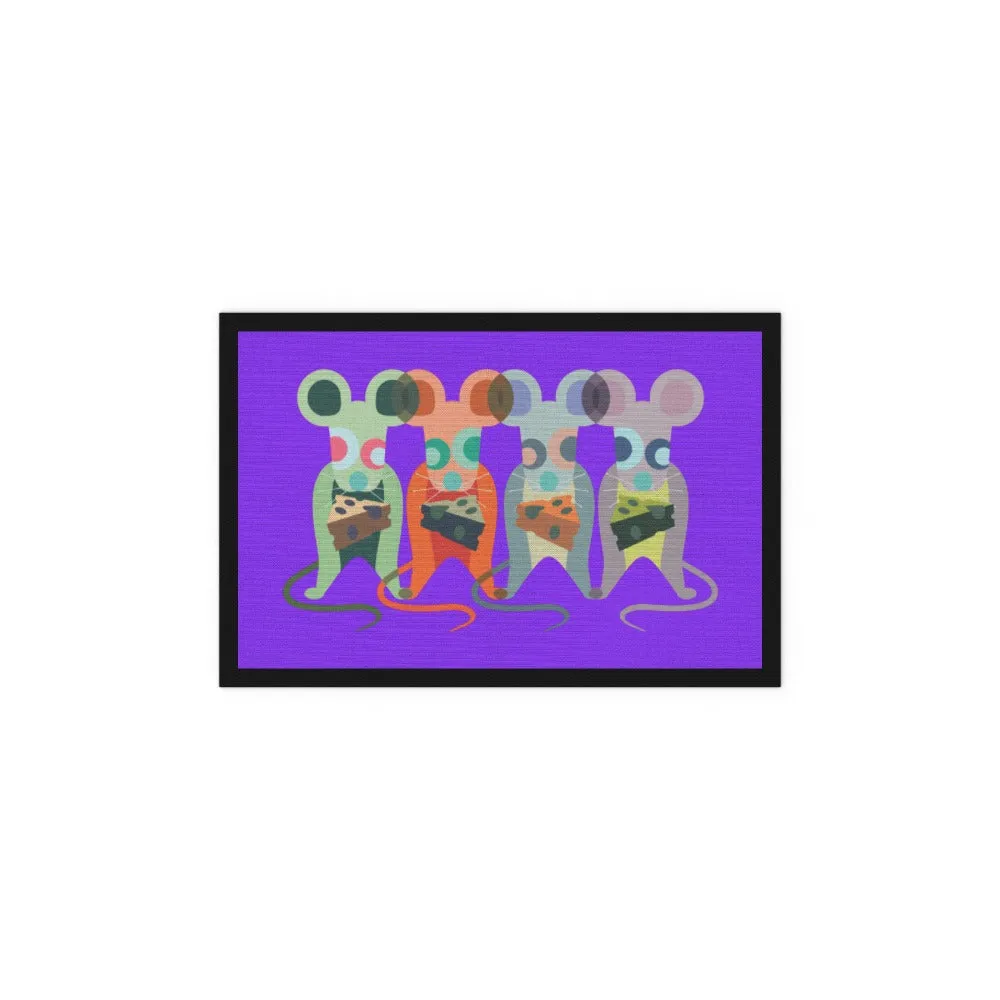 Floor Mats - Mice on Purple