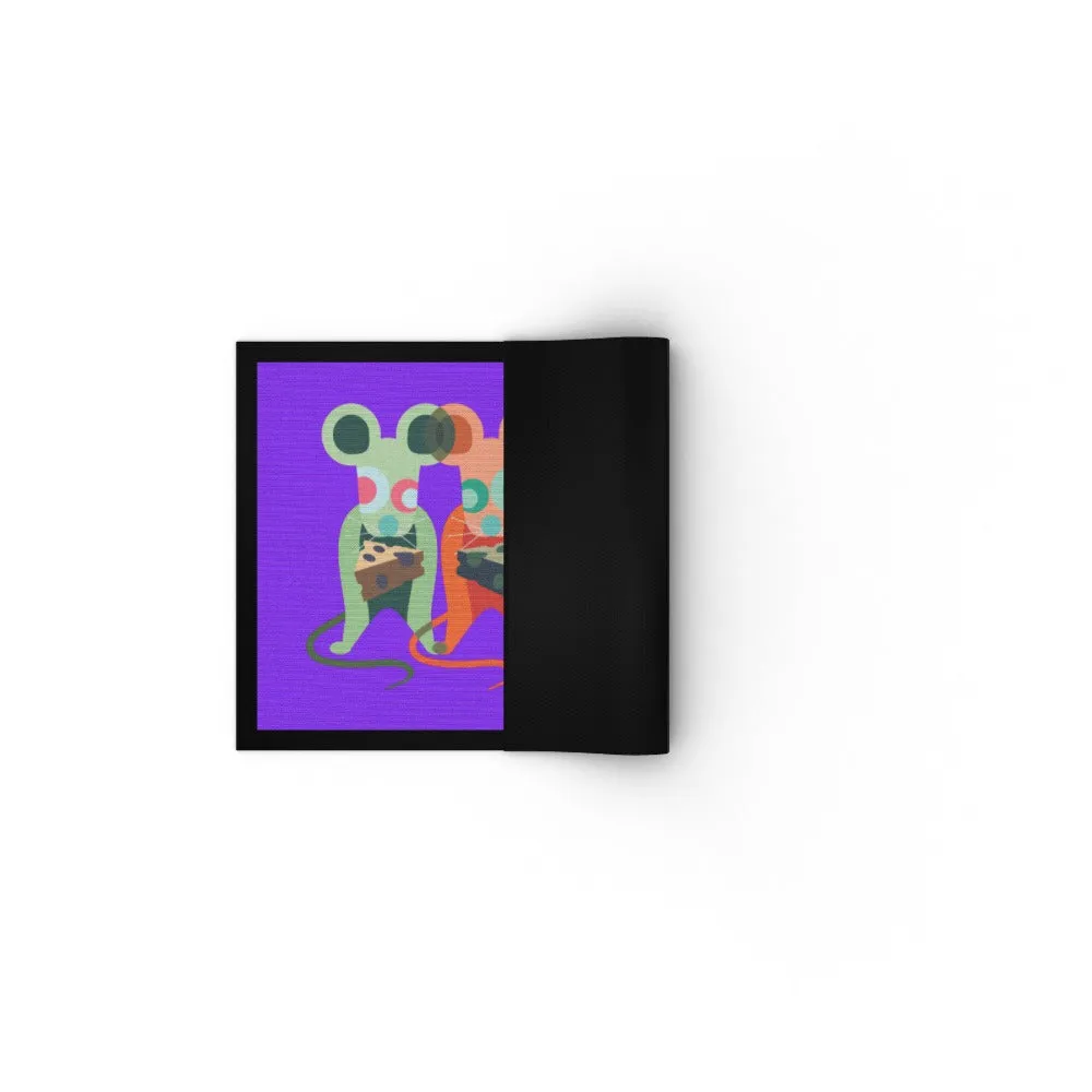 Floor Mats - Mice on Purple