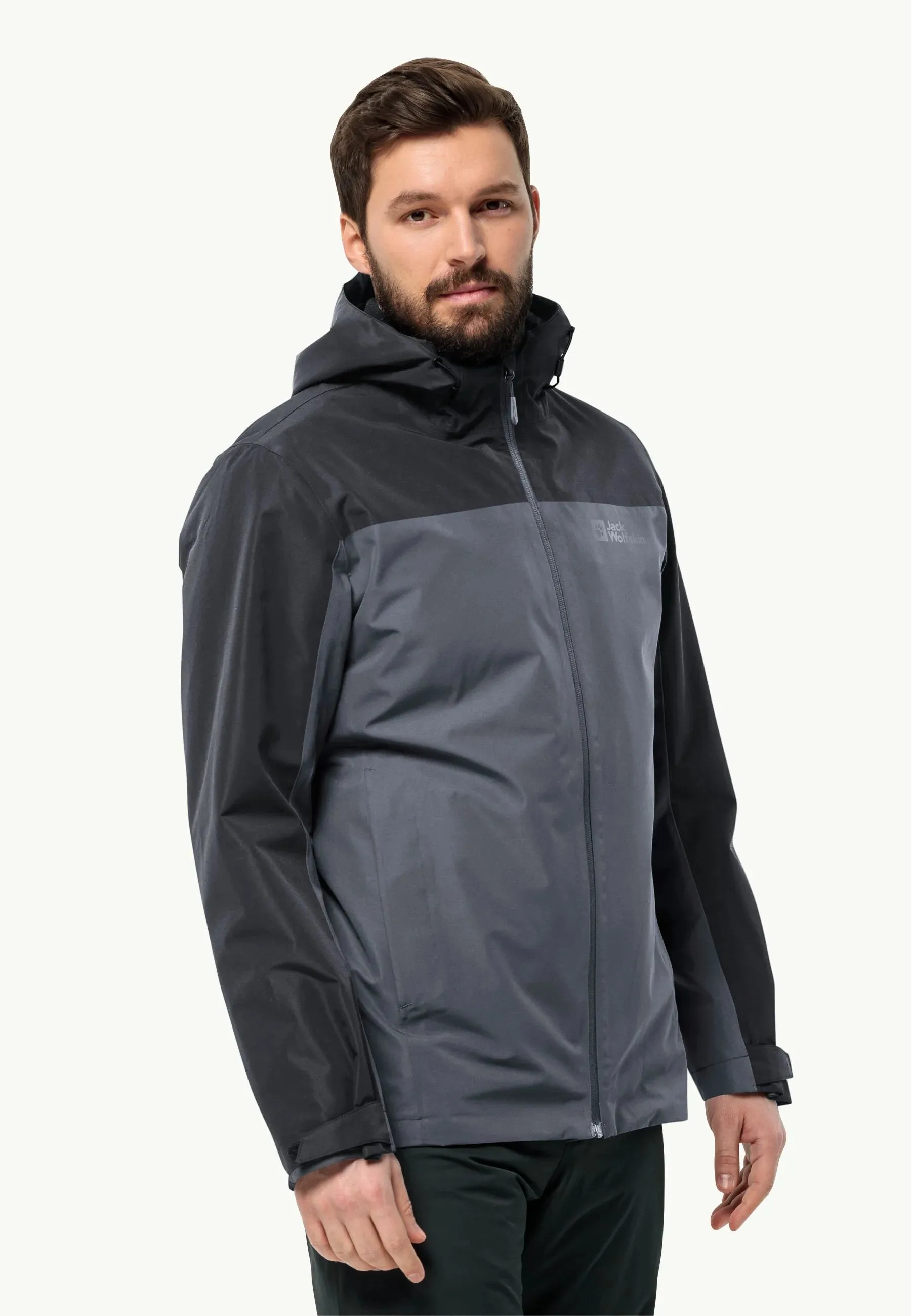 Jack Wolfskin Taubenberg 3 in 1 Jacket Mens Phantom