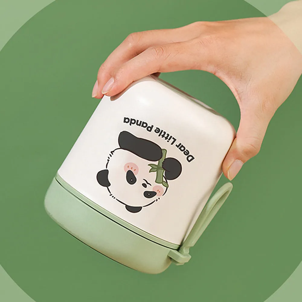 Little Surprise Box Panda , Stainless Steel Soup Box /Tiffin with Insulated Vertical Tiffin Bag with detachable Spoon for Kids and Adults.