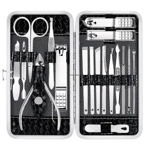 Manicure Set Nail Clippers Pedicure Kit | 18 Pieces Stainless Steel Manicure Kit Professional Grooming Kits | Nail Care Tools With Luxurious