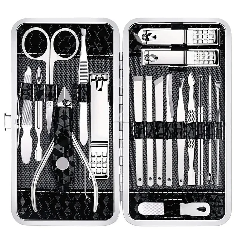 Manicure Set Nail Clippers Pedicure Kit | 18 Pieces Stainless Steel Manicure Kit Professional Grooming Kits | Nail Care Tools With Luxurious