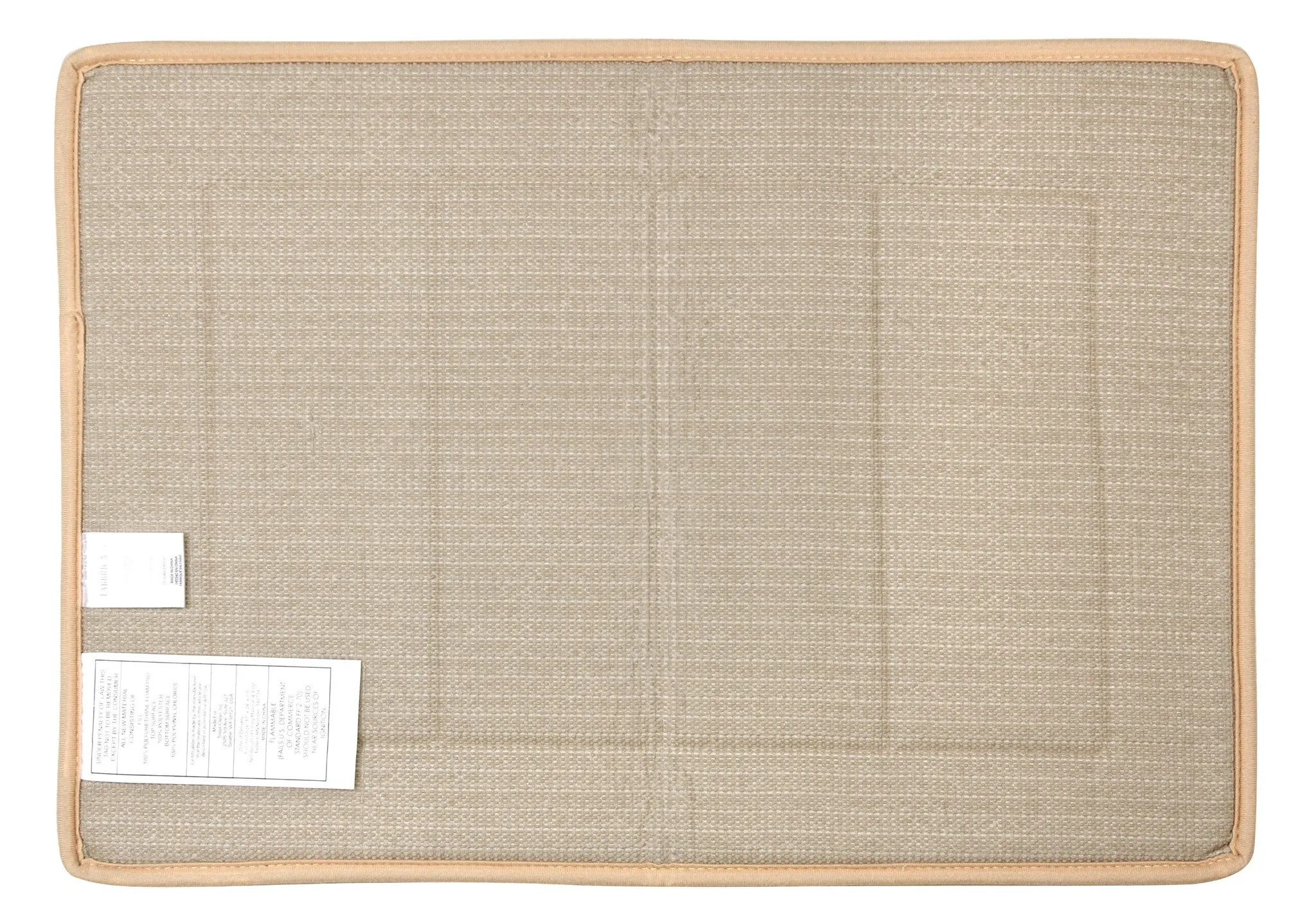 Memory Foam Bath Mat in Tan, 17 x 24 in