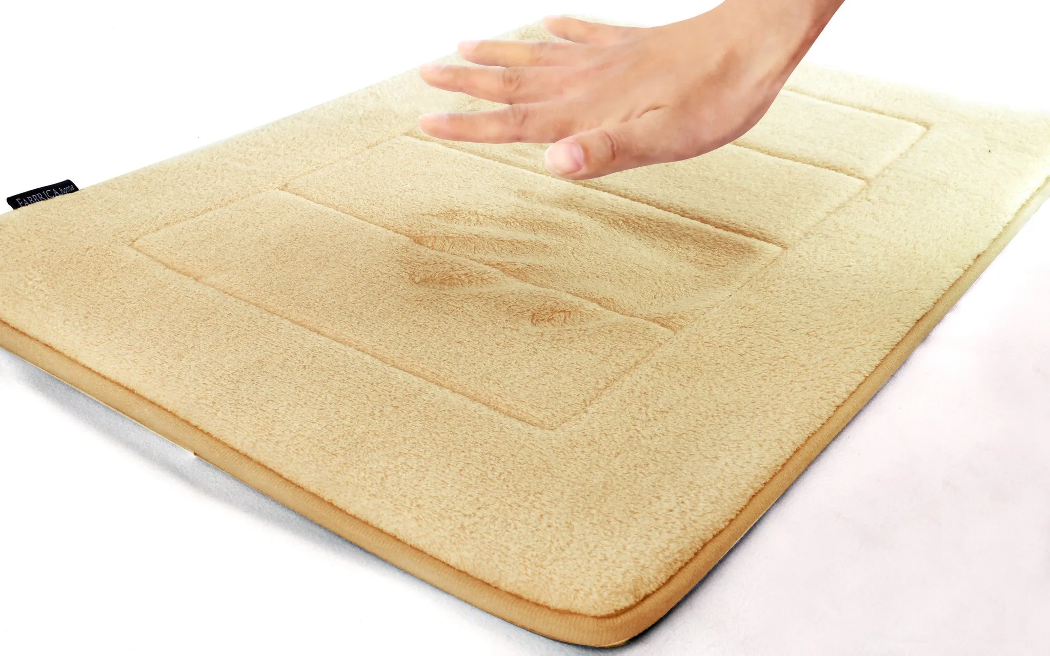 Memory Foam Bath Mat in Tan, 17 x 24 in