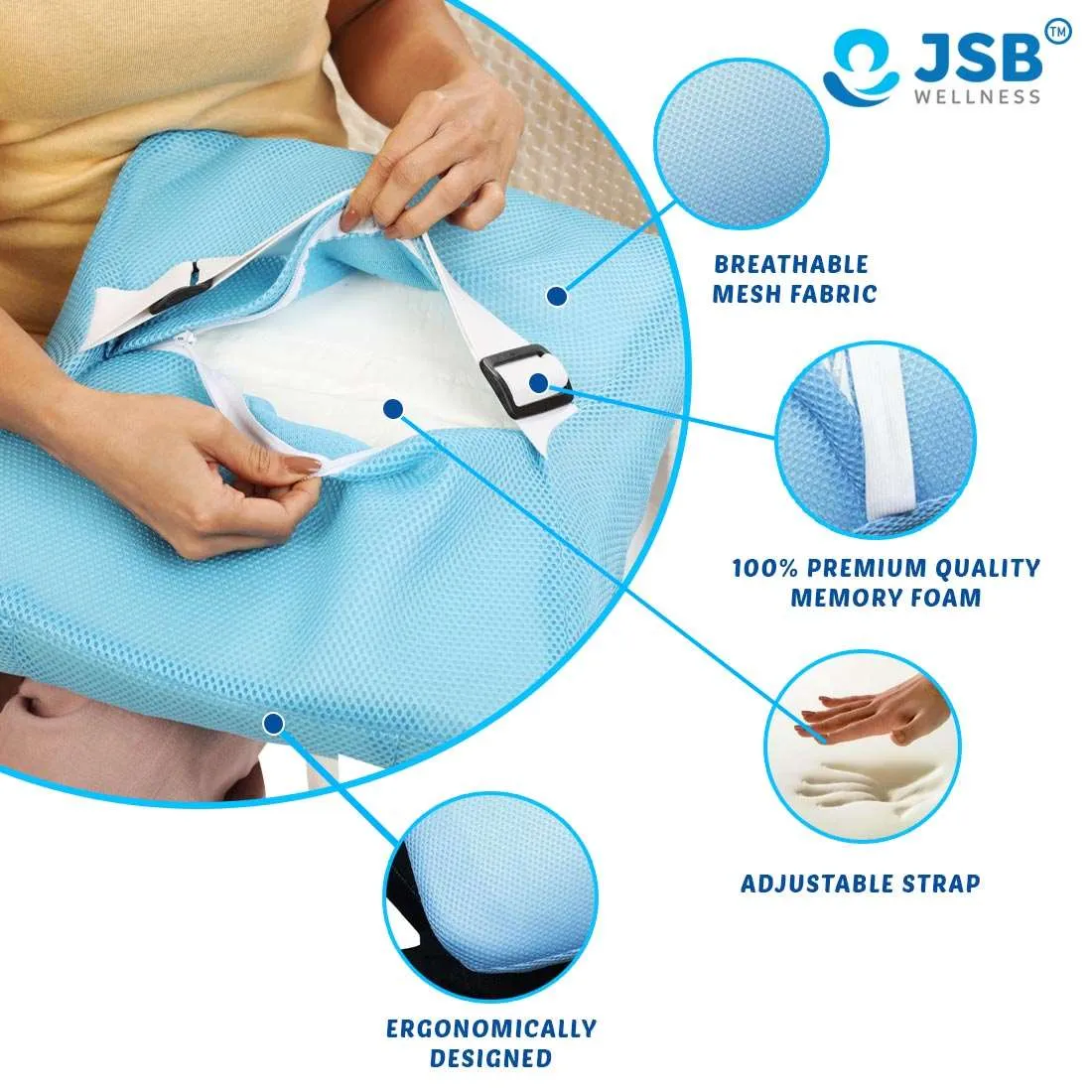 Memory Foam Lower Back Support JSB MF007