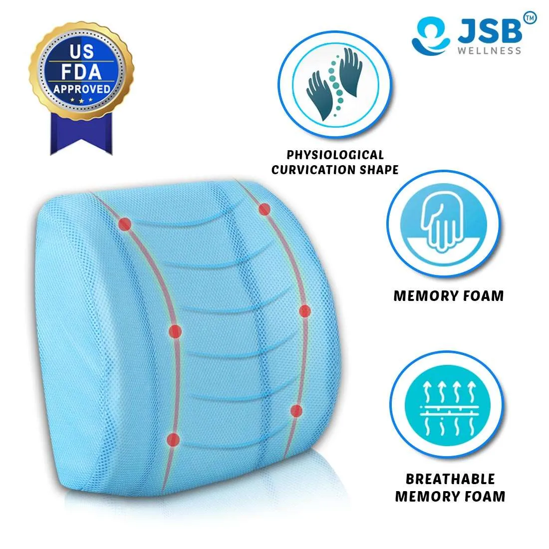 Memory Foam Lower Back Support JSB MF007