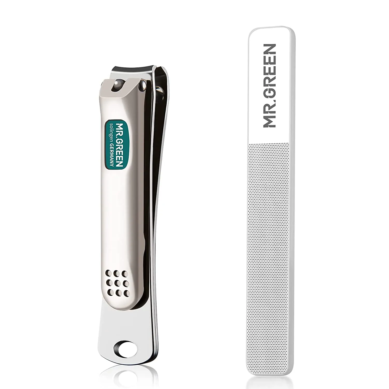 MR.GREEN Nail Clippers Curved Blades Fingernail Cut Nippers Manicure Scissors Stainless Steel Pedicure Tools (Medium)