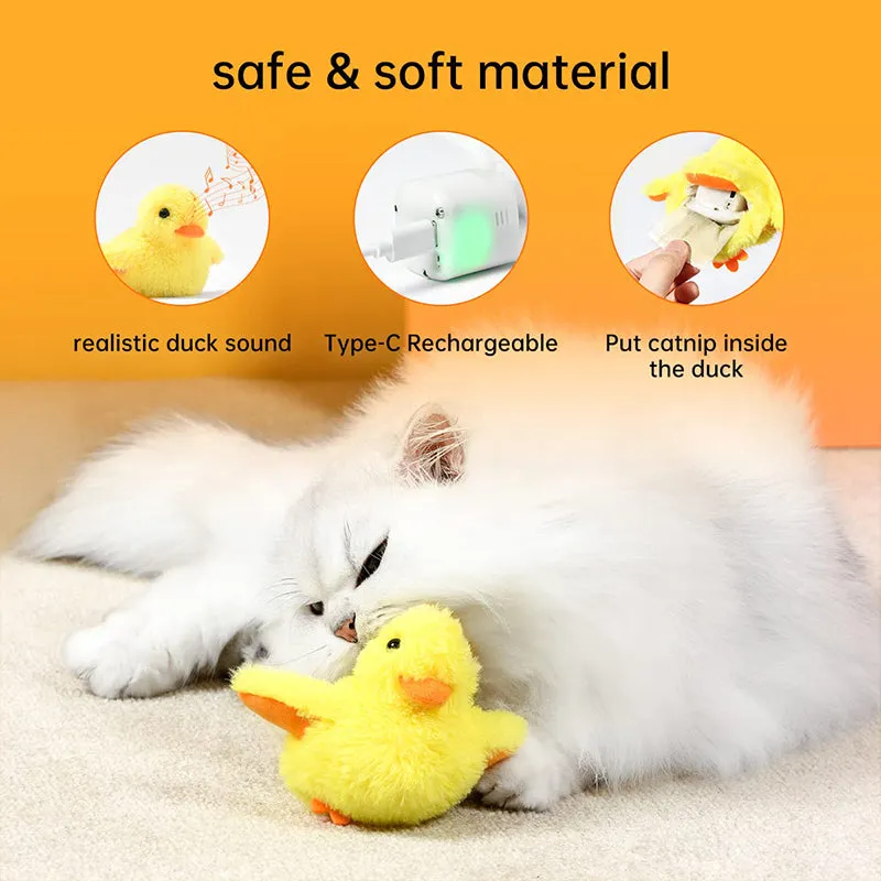 Plush Duck Cat Toys