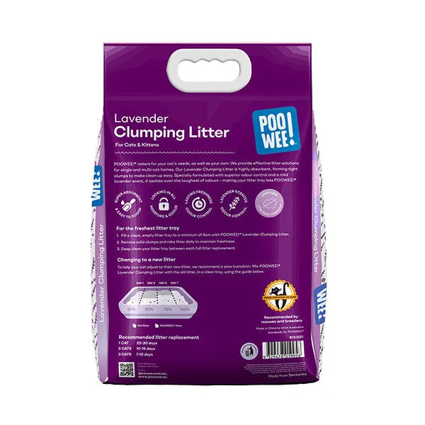POOWEE Lavender Clumping Cat Litter 15kg^^^