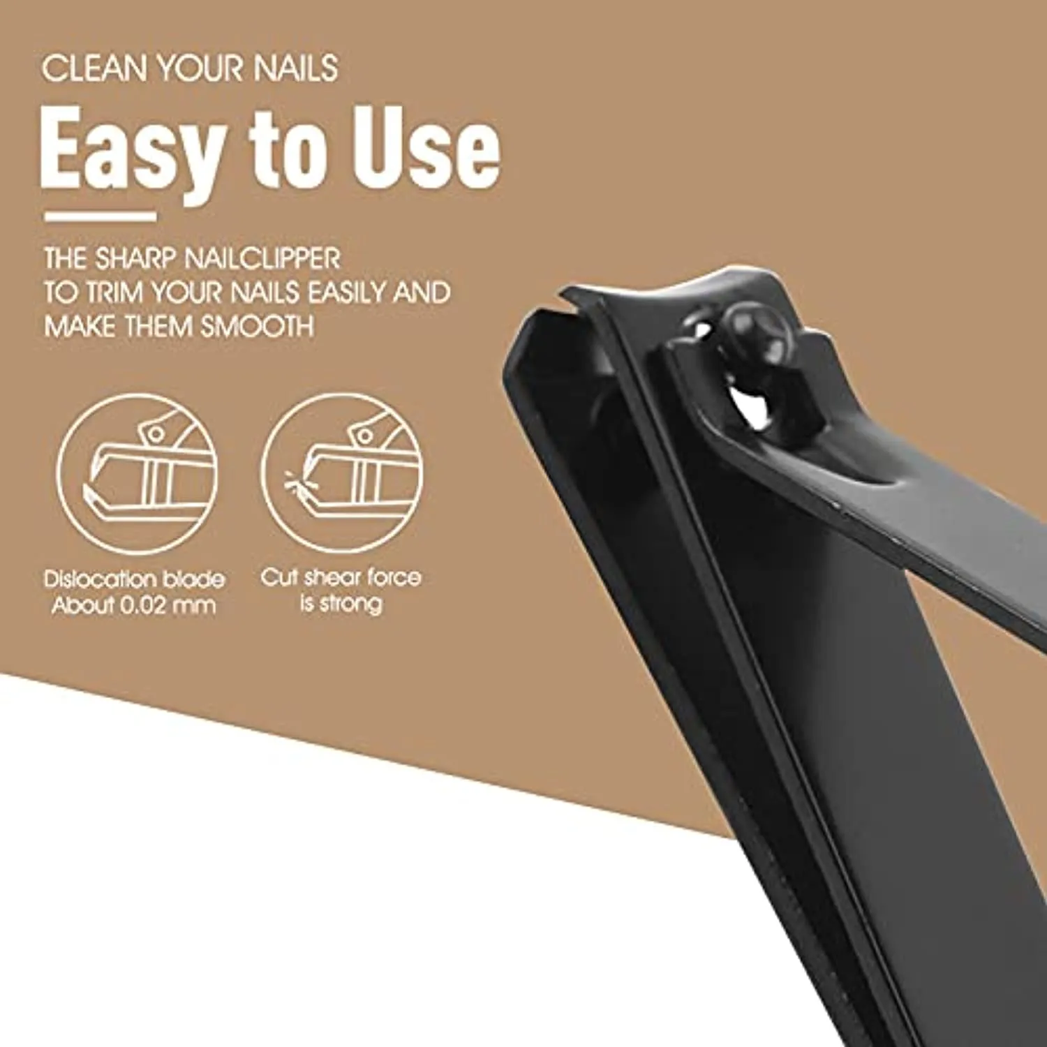 Professional Beauty Gift Bag Nail Clippers Sets High Precisio Stainless Steel Nail Cutter Pedicure Kit Nail File Sharp Nail Scissors and Nail Trimmer Clipper Manicure Pedicure Kit Fingernails (brown)