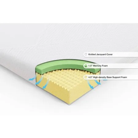 Spa Sensations  6'' Memory Foam Mattress, Multiple Sizes