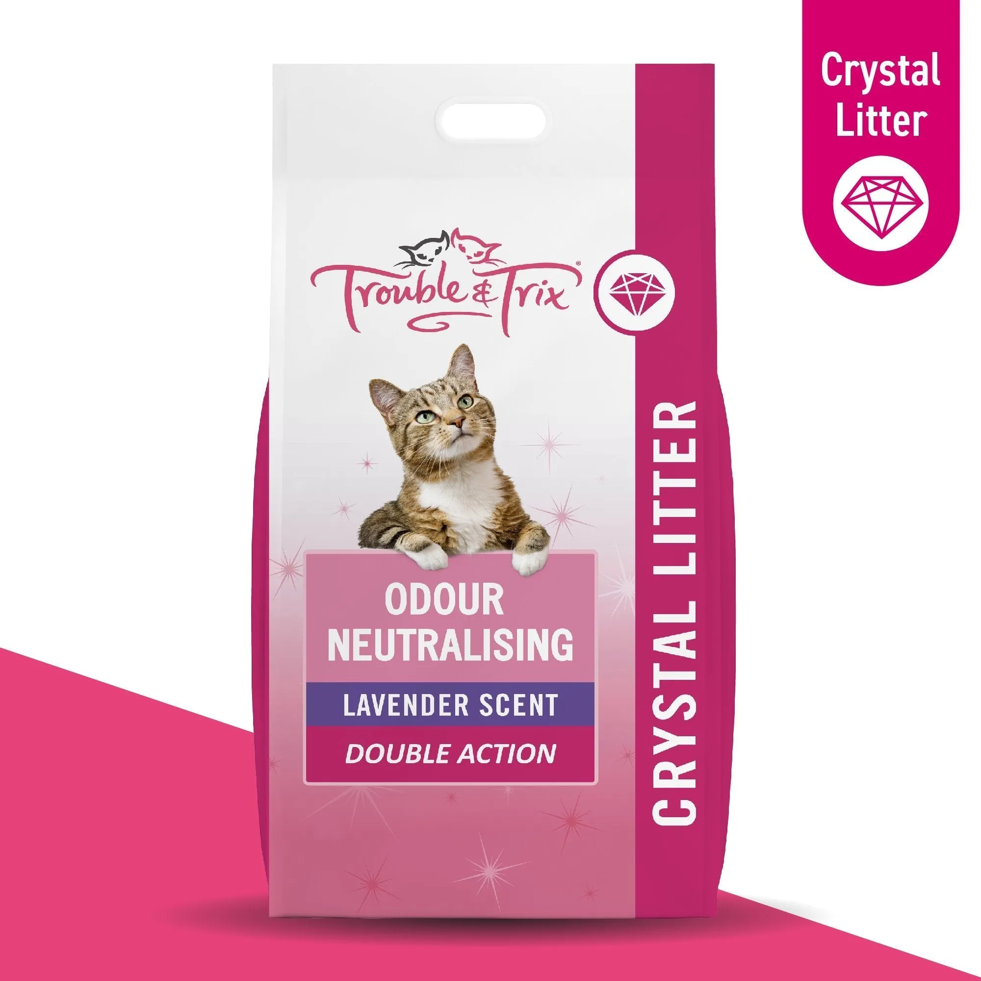 Trouble and Trix Odour Neutralising Lavender Crystal Cat Litter 7L/2.7kg***