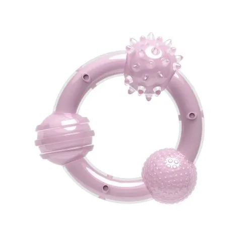 Zeus Lilac Duo Tri-Ring Coconut Flavour Dog Toy - 15cm