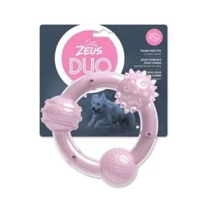 Zeus Lilac Duo Tri-Ring Coconut Flavour Dog Toy - 15cm